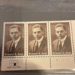 Vtg Ernest E. Just Biologist Stamps. Black History. African American history